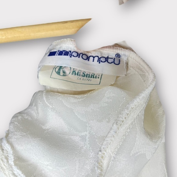 Vintage Floral Rose Lace Cami Tank Top‎ Cream w/ Measurements Impromptu Kasara - Picture 6 of 8